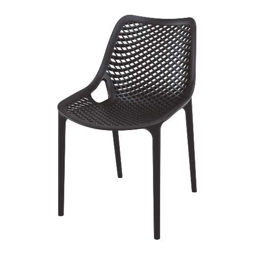 Hollow Out Black Stackable Chair