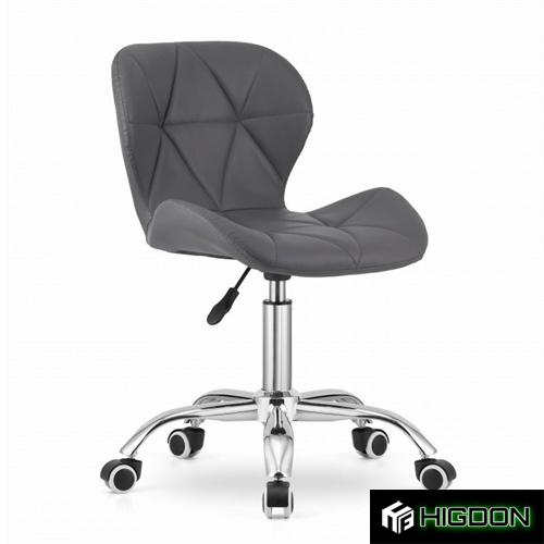 Dark Grey Faux Leather Office Desk Chair