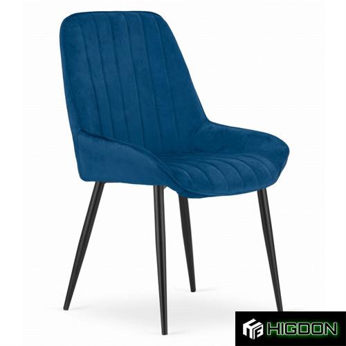 Luxurious Deep Blue Velvet Dining Chair