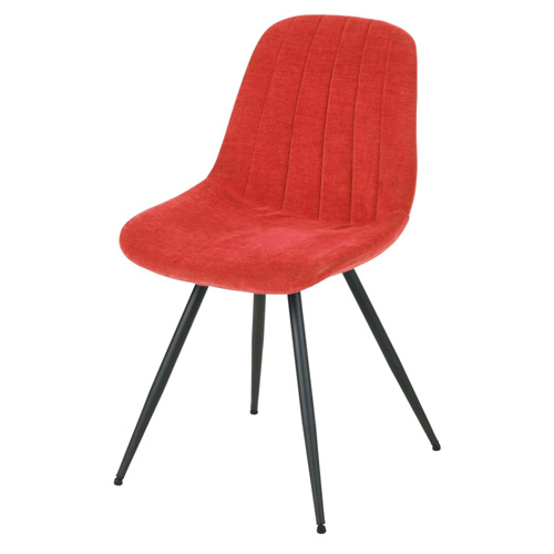Red fabric dining chair