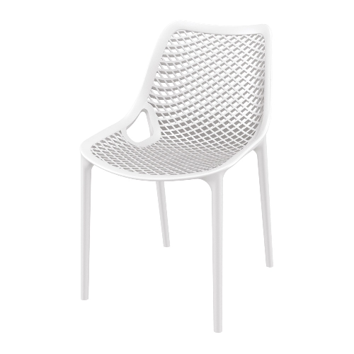 Hollow Out White Stackable Chair