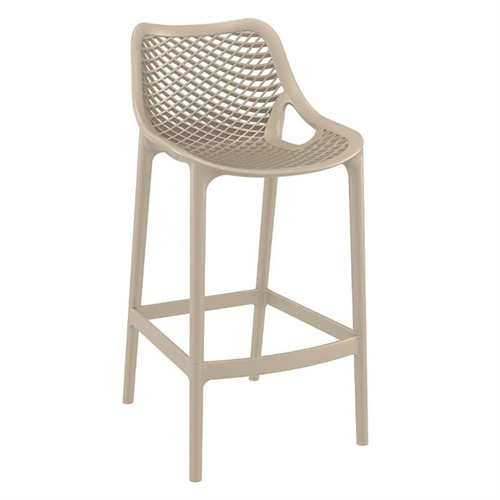 Plastic Bar Stool Taupe