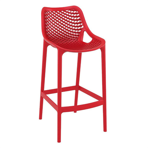 Plastic Bar Stool Red