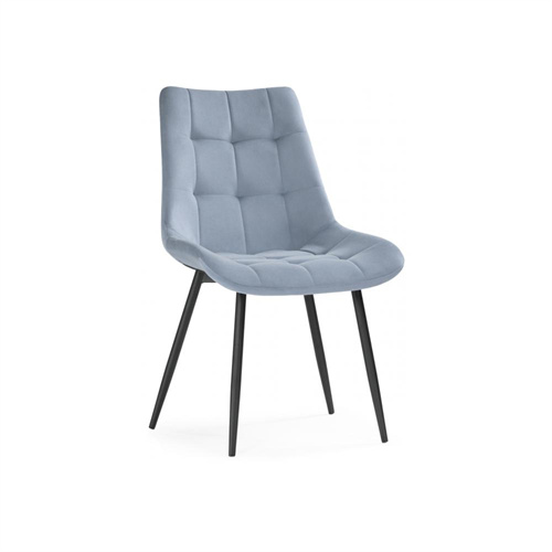 Luxurious Grey Velvet Dining Chair