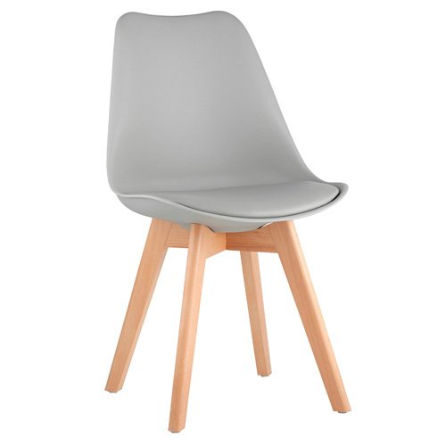 Warm Grey PP Material Dining Chair