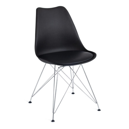 Black padded pp dining chair