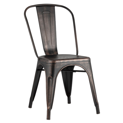 Bronze Metal Stackable Dining Chair