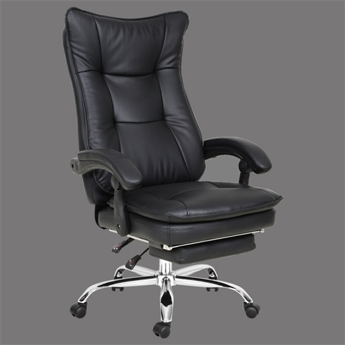 Black Office Chair With Footrest