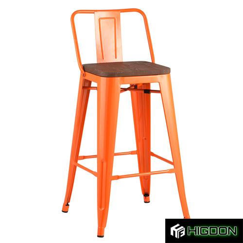 Orange Metal Bar Chair