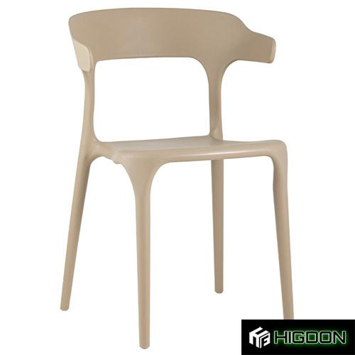 Taupe stackable plastic chair