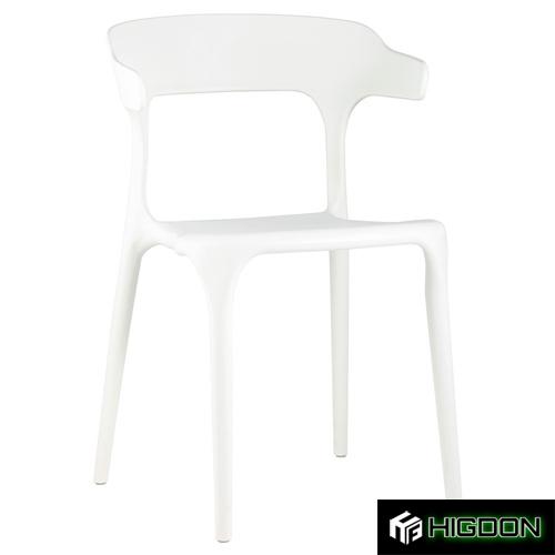 White PP Stackable Plastic Chair