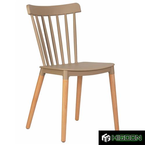 Plastic Taupe Chair with PP Material Seat