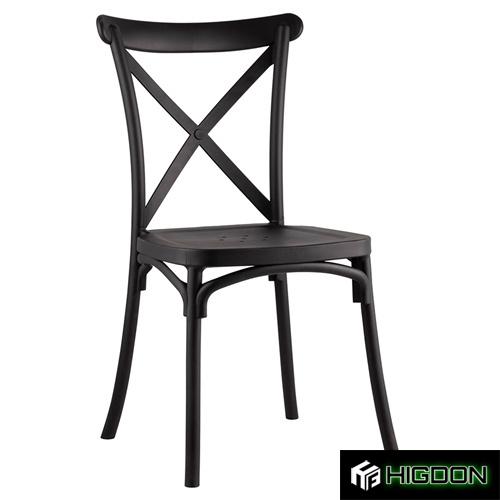 Crossback Chair Plastic Black