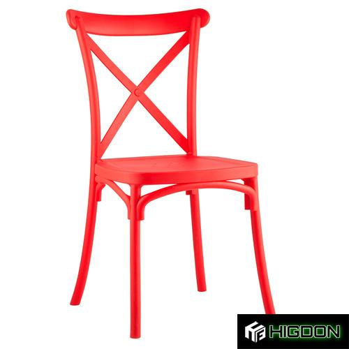 Crossback Chair Plastic Red