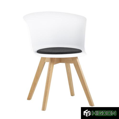 White Plastic Chair With Cushion