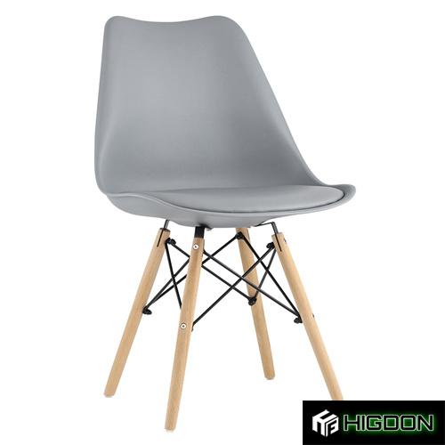 Grey Padded Plastic Dining Chair