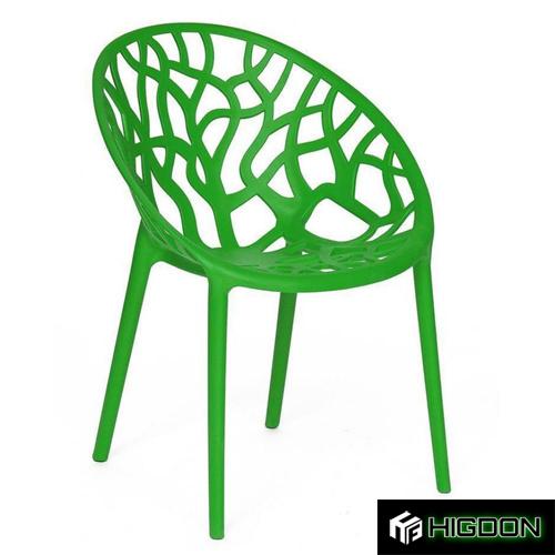 Green PP Material Stackable Plastic Armchair