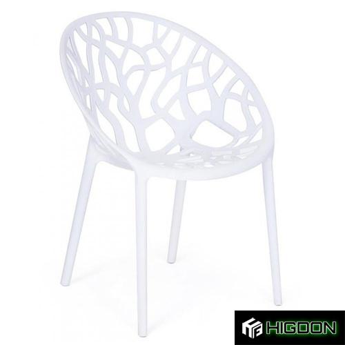 White Stackable Plastic Garden Armchair