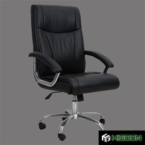 Faux leather rotatable computer chair