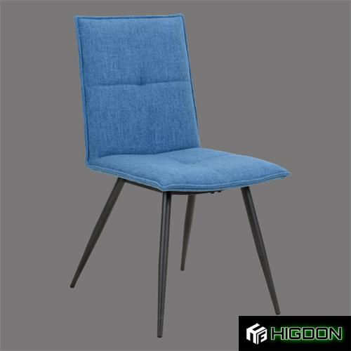 Magnificent deep blue fabric dining chair