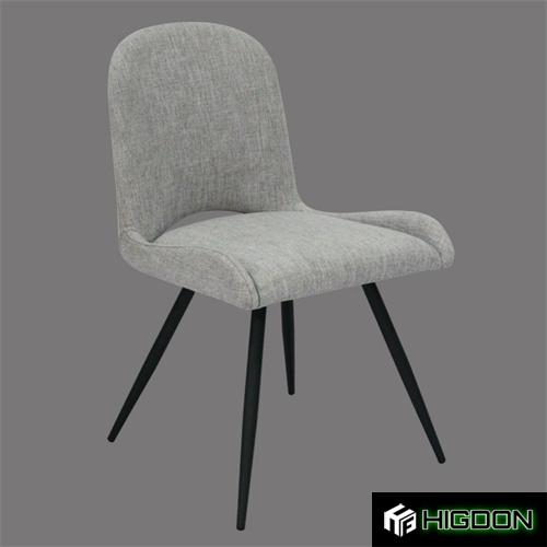 Dark Grey Fabric Cafe Dining Chair