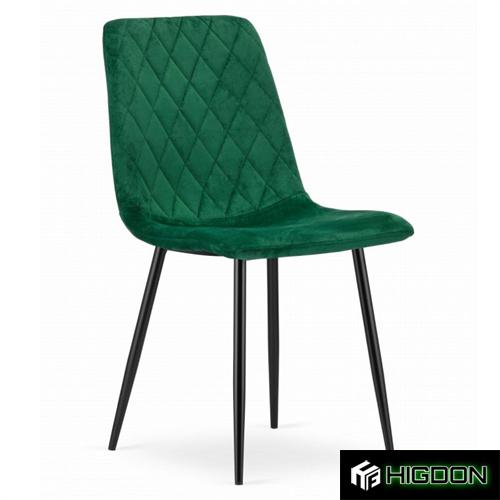 Stylish and affordable forest green velvet dining chair