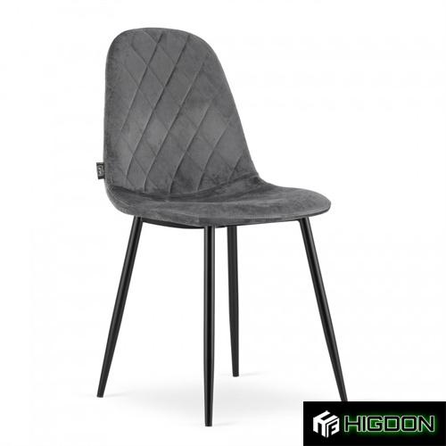 Dark Grey Velvet Dining Chair