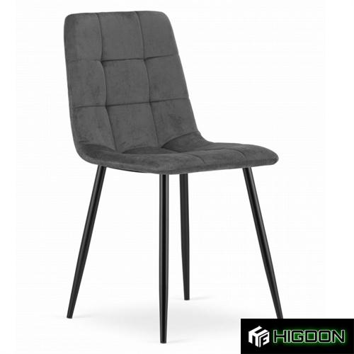 Dark Grey Velvet Dining Chair