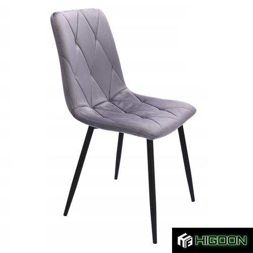 Warm Grey Velvet Dining Chair