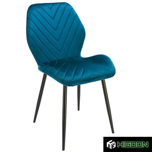 Navy blue velvet chair