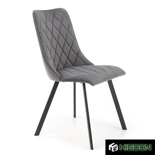 Luxurious Dark Grey Velvet Dining Chair