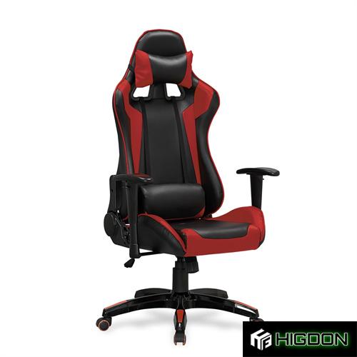 Faux leather gamer chair with headrest