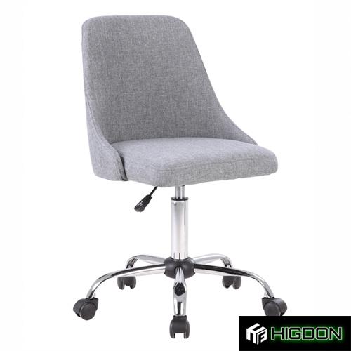 Light grey fabric office desk chair