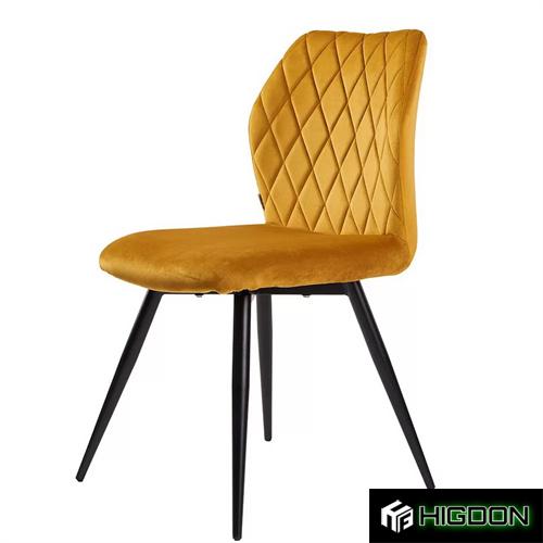 Armless Velvet Kitchen Dining Chair