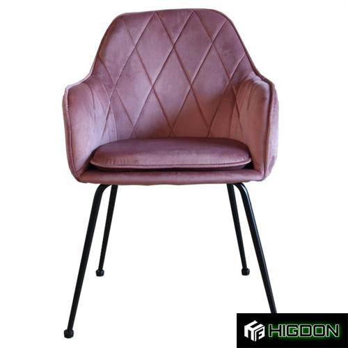 Luxurious Velvet Dining Chair with Armrest