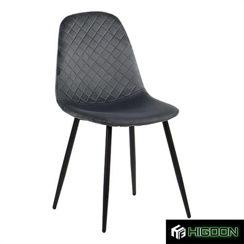 Cheap Dark Grey Velvet Cafe Chair