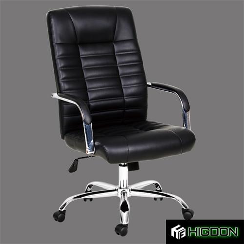 Versatile black office chair with armrest
