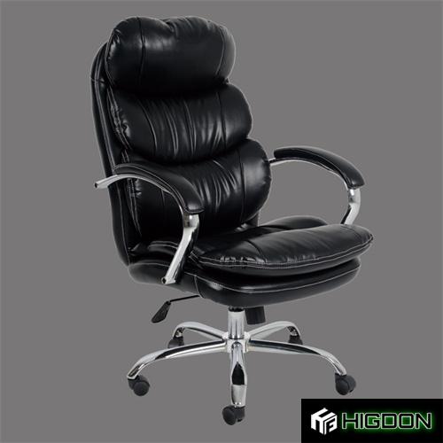 Deluxe Black Faux Leather Office Chair