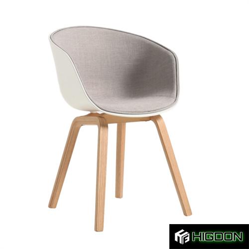 Designer Armchair With Wood Feet