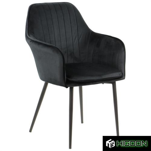 Luxurious and elegant Black Velvet Dining Armchair