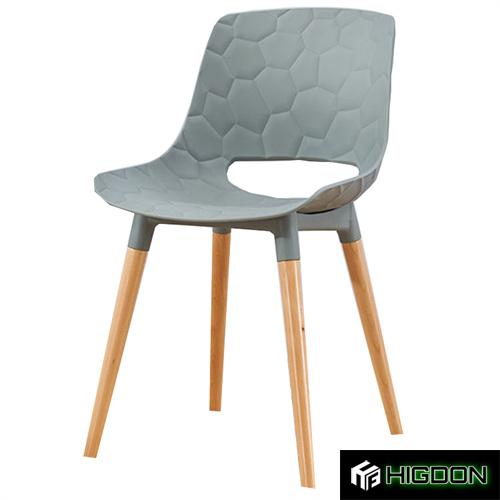 Stylish and Comfortable Curved Back Dining Chair with PP Material Seat