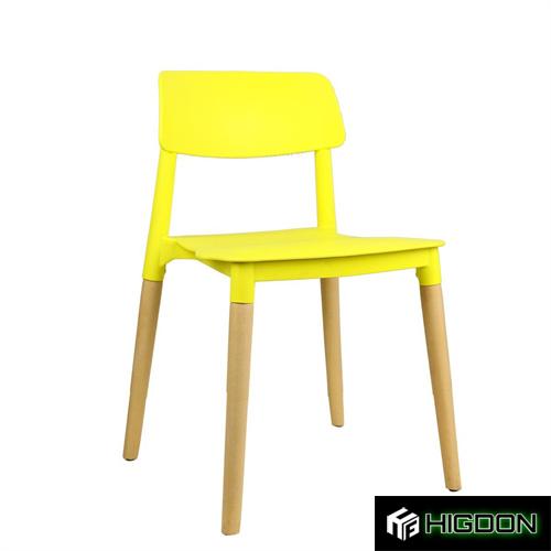 Plastic Kitchen Chair With Wood Legs