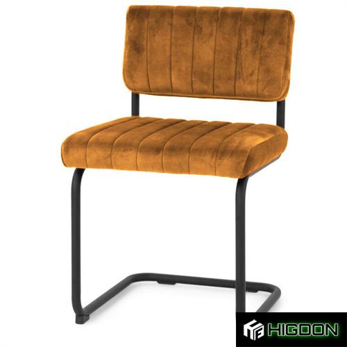 Luxurious and elegant Caramel Velvet Dining Chair 