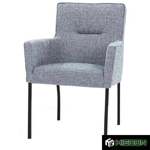 Fancy Fabric Dining Chair With Armrest