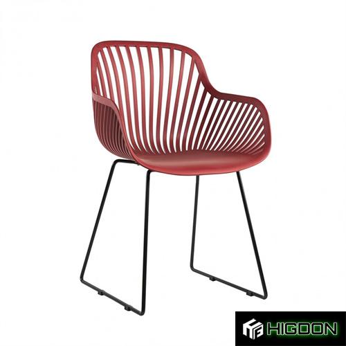 Plastic Armchair With Metal Base