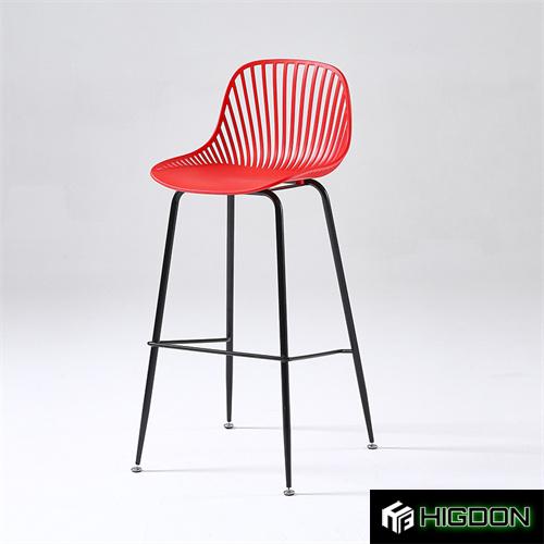 Counter Height Plastic Bar Stool With Footrest