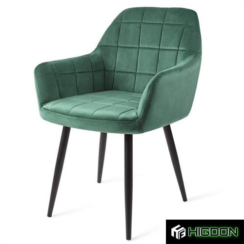 Luxurious green velvet armchair 