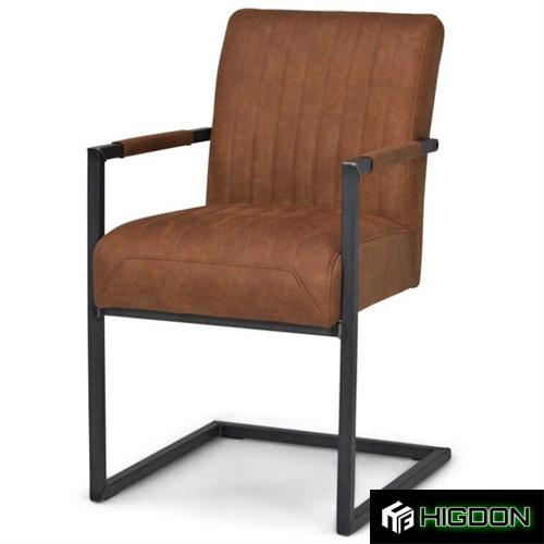 Dark Brown Fabric Armchair