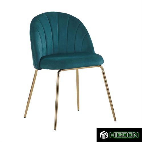 Dark Green Vertical Striped Flannel Back Dining Chair