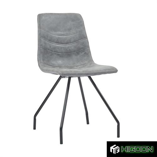 Light Grey Faux Leather Dining Chair